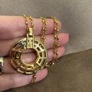 unique gold plated pendant necklace